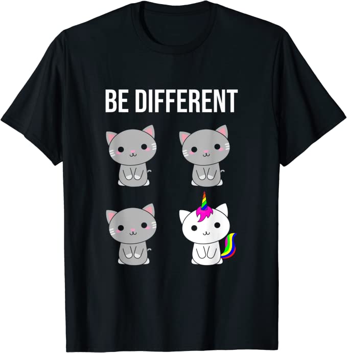 Be different Shirt - Süßes Katzen Fun Shirt Cat Katze T-Shirt