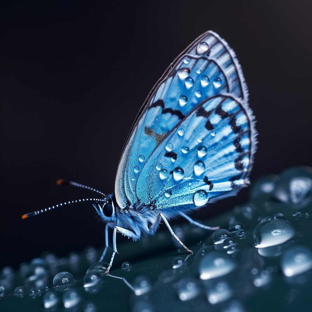 Künstliche Intelligenz Fotos: Midjourney erstellt einen Fantastischen Schmetterling, jetzt mit zwei Fühlern