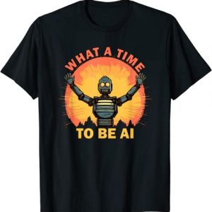 What a time to be AI - Künstliche Intelligenz Python Coder T-Shirt