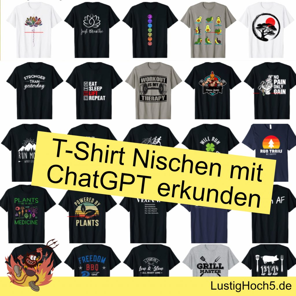 T-Shirt Nischen mit ChatGPT erkunden