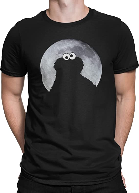 Sesame Street Cookie Monster in Moonnight Herren T-Shirt

