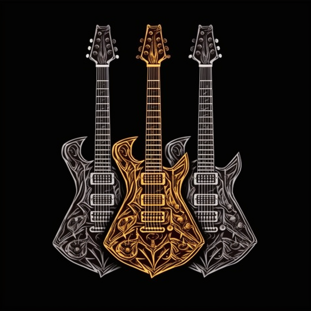 Ki erstellt Bilder: Gitarren Design. T-Shirts erstellen