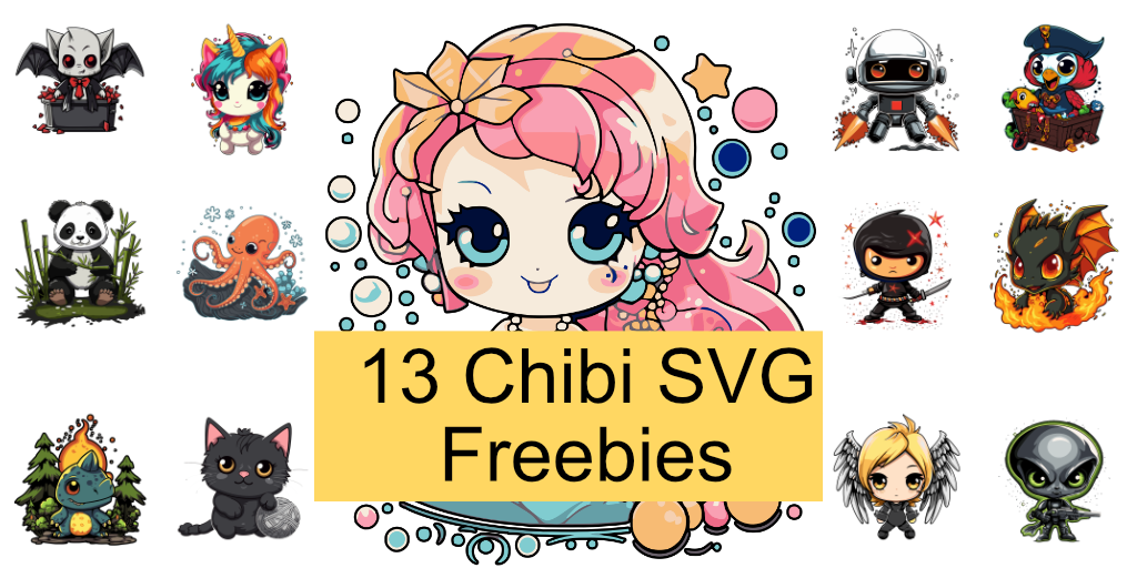 13 Chibi SVG Midjourney Generated | Lustig Hoch 5