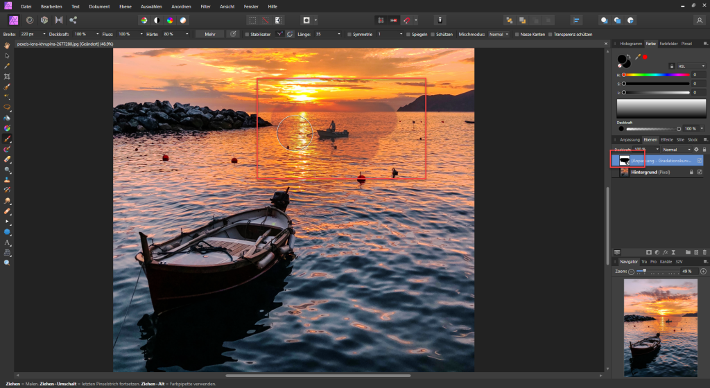 Bildbearbeitung mit Affinity Photo - Dodge and Burn