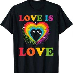 Love is Love Regenbogenherz Regenbogen Herz LGBTQ LGBTAI T-Shirt
