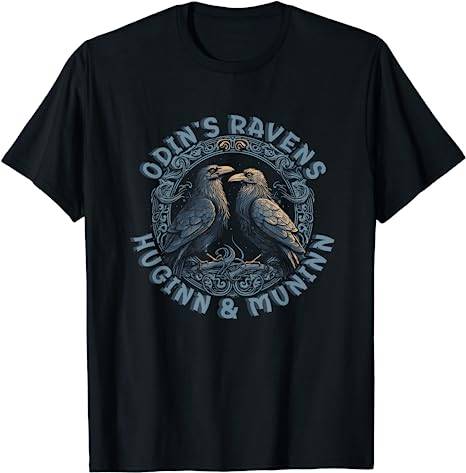 Odins Raben Huginn und Muninn Wikinger Nordische Mythology T-Shirt