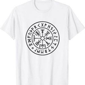 Wikinger Kompass - Viking Compass - Vegvisir Futhark Runen T-Shirt