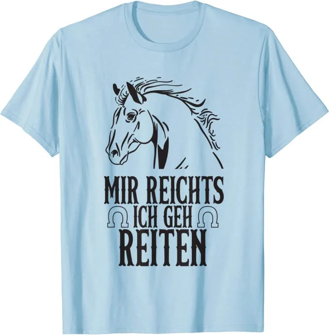 Morgenmuffel Lustige Shirts 6 Mir Reichts Ich geh Reiten - Pferd Mädchen Hufeisen Design T-Shirt