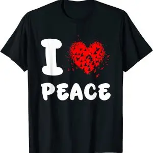 "I love peace hearth" - Peace-Design, Frieden und Liebe T-Shirt
