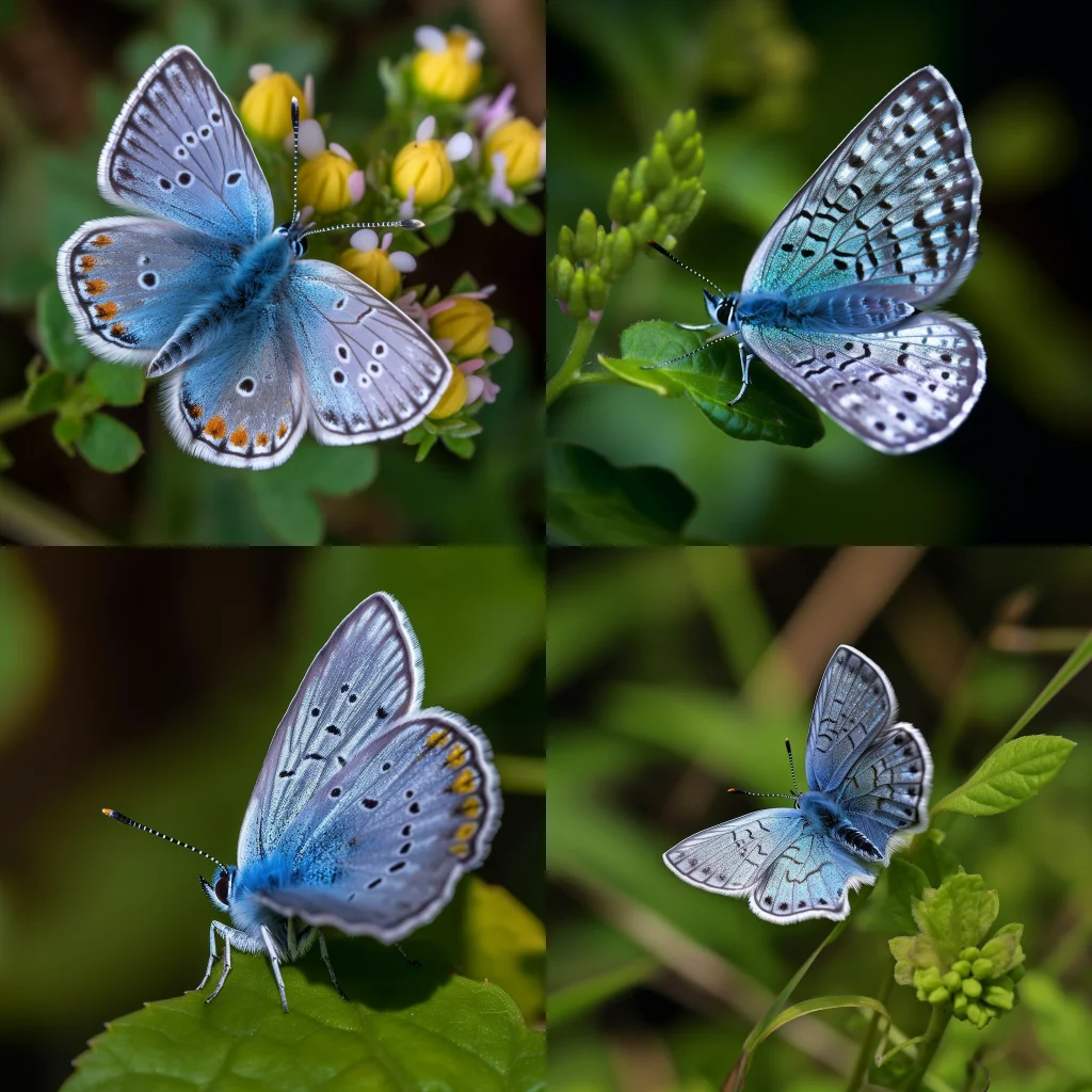 Künstliche Intelligenz Fotos: Eine Auswahl von Schmetterlingen erstellt durch Midjourney